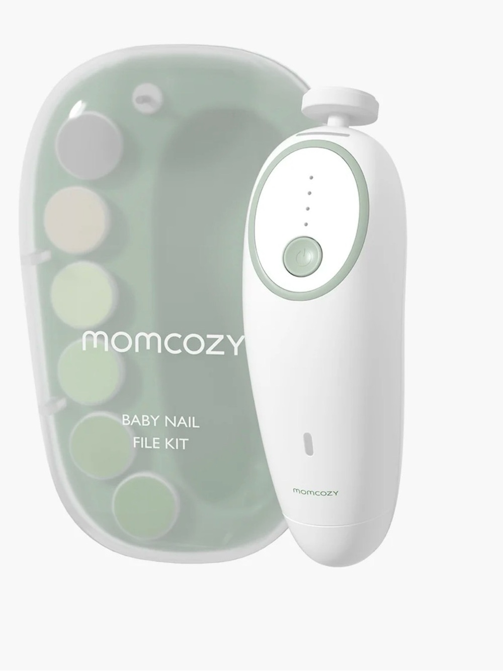 Momcozy Baby Nail File Kit - White & Sage Green NIB